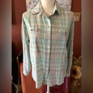 Partners By Mervyns Cotton Blend Button up Shirt Size 14